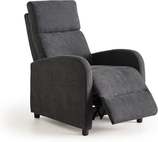 Plant&More - Luxe stoel - sofa - relaxstoel fauteuil - Stof Grijs bol.com