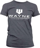 DC Comics Batman Dames Tshirt -S- Wayne Industries Logo Grijs