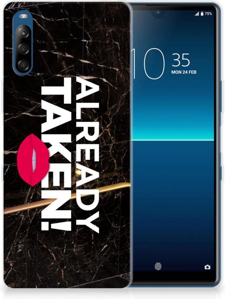Sony Xperia L4 Siliconen hoesje met naam Already Taken Black