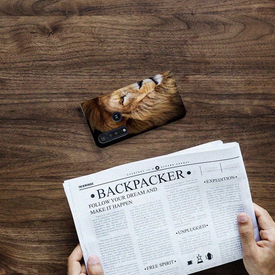 Étui Stand Motorola G8 Plus Smart Cover Case Lion