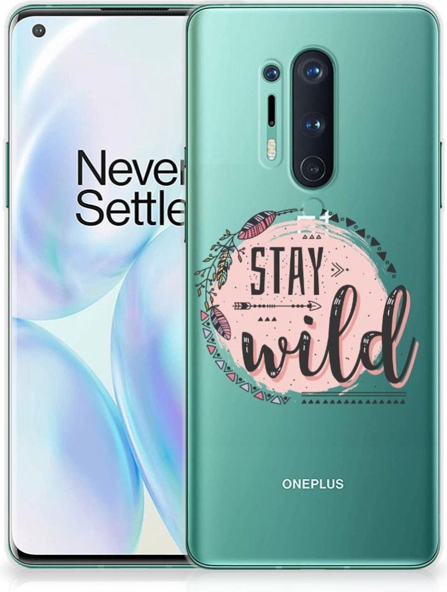 OnePlus 8 Pro Telefoonhoesje met Naam Boho Stay Wild