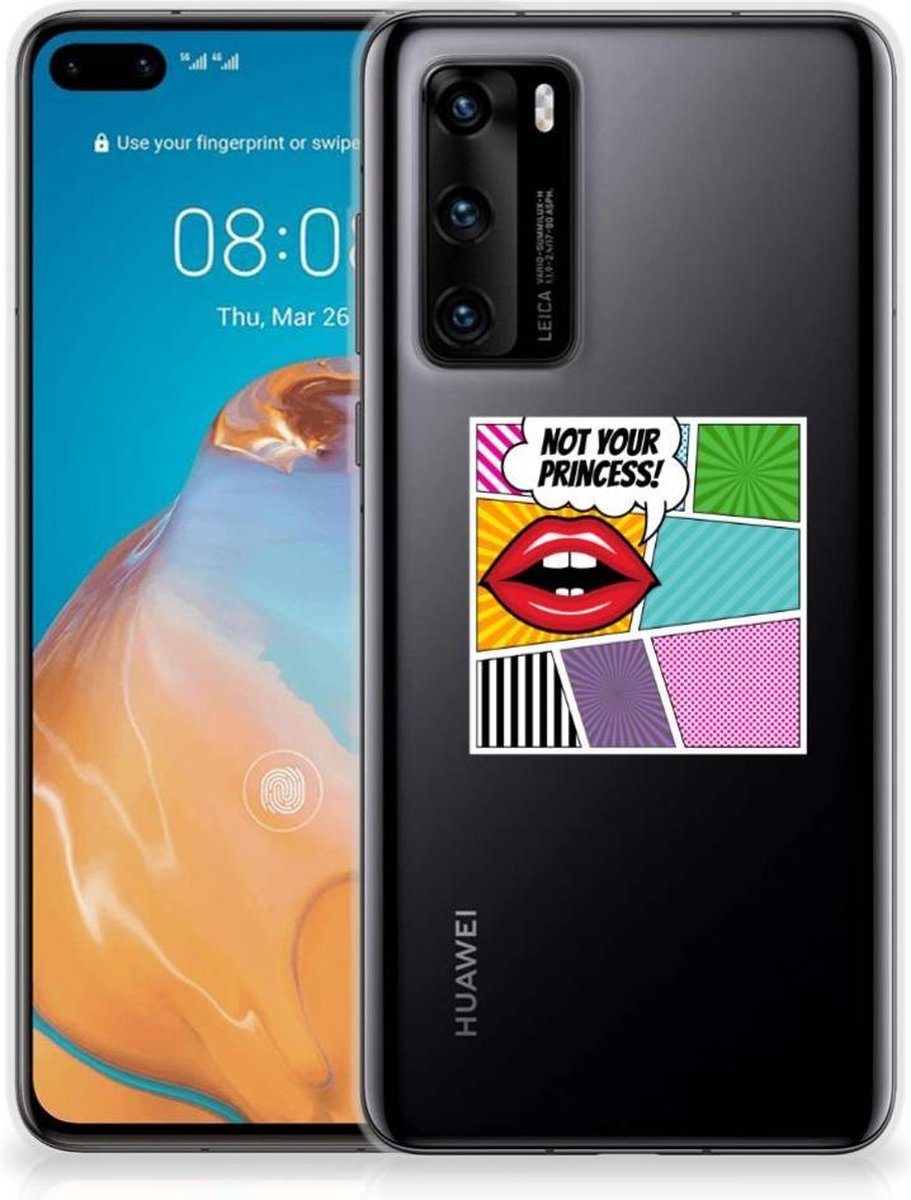 Huawei P40 Silicone Back Cover Popart Princess