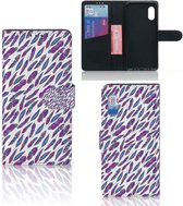 Telefoonhoesje Geschikt voor Samsung Xcover Pro Flip Cover Feathers Color