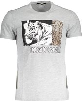 Roberto Cavalli T-shirt Grijs 2XL Heren