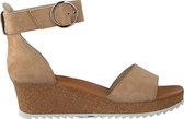 Paul Green 7386 Sandalen - Met Sleehak - Dames - Beige - Maat 38,5