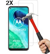 Screenprotector geschikt voor Moto G8 Screenprotector 2X - Tempered Glass - Anti Shock screen protector - 2PACK voordeelpack - Epicmobile