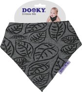 Dooky Dribble bib bandana Grey Leaves