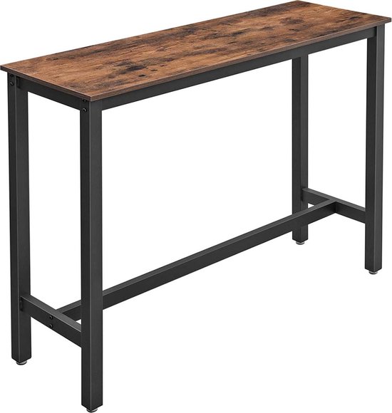 Table de bar vintage, table haute rectangulaire - 120 cm de long - 100 cm  de haut -... | bol.com