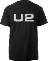 U2 Heren Tshirt -S- Logo Zwart
