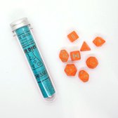 Chessex 8-Die set Lab Dice Heavy Orange/ Turquoise