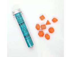 Chessex 8-Die set Lab Dice Heavy Orange/Turquoise