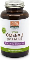 Mattisson - Vegan Algenolie Omega 3 - DHA 210mg & EPA 70mg - Vegan Voedingssupplement - 120 Capsules