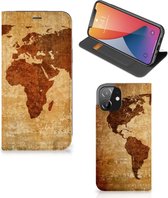 Wallet Bookcase Geschikt voor iPhone 12 | Geschikt voor iPhone 12 Pro Telefoonhoesje Wereldkaart