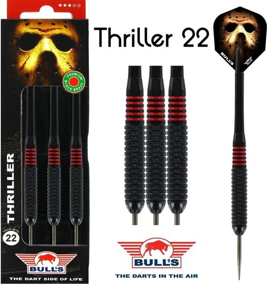 Afbeelding van het spel BULL'S Thriller Black Brass dartpijlen - 22 gram