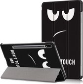 Samsung Galaxy Tab S7 Hoesje Tri-Fold Book Case Don't Touch Me Print