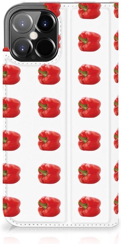 Book Case iPhone 12 Pro Max Phone Case Paprika Red