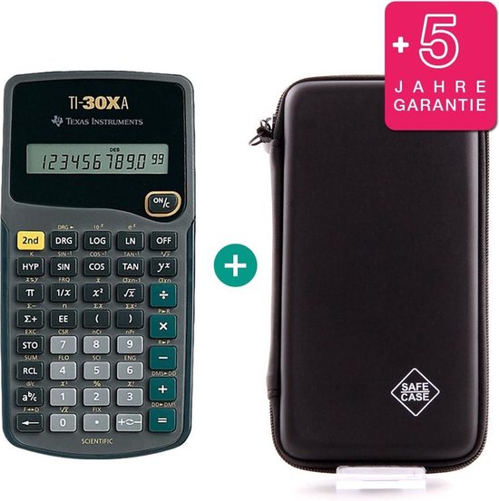 CALCUSO Basispakket zwart met Rekenmachine TI-BA II Plus