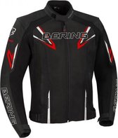 Bering Skope Black Red Leather Motorcycle Jacket XL