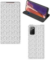 Telefoon Hoesje Geschikt voor Samsung Galaxy Note20 Flipcase Stripes Dots