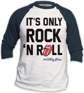 Rolling Stones Raglan top -L- Only Rock 'N Roll Wit/Blauw