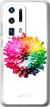 Huawei P40 Pro+ Hoesje Transparant TPU Case - Rainbow Pompon #ffffff
