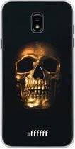 Samsung Galaxy J7 (2018) Hoesje Transparant TPU Case - Gold Skull #ffffff