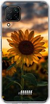 Huawei P40 Lite Hoesje Transparant TPU Case - Sunset Sunflower #ffffff
