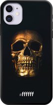 iPhone 11 Hoesje TPU Case - Gold Skull #ffffff