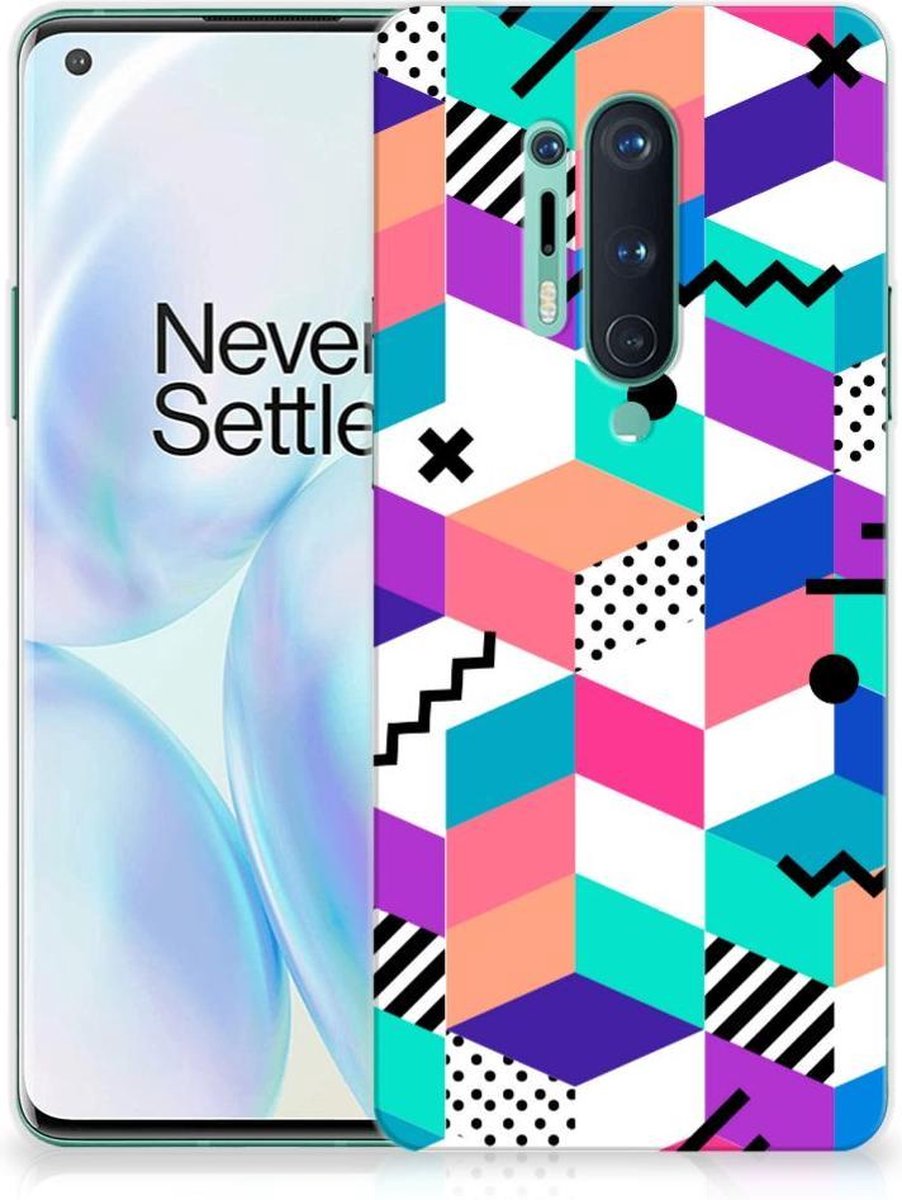 OnePlus 8 Pro TPU Hoesje Blokken Kleurrijk