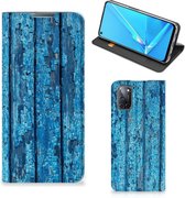 Telefoonhoesje OPPO A52 | A72 Magnet Case Wood Blue