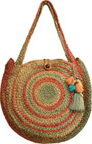 Jute tas - ronde strandtas - festivaltas - 40 cm - handgemaakte tas - Talamanca 3