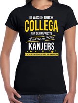 Ik was de trotse collega van de leukste en beste kanjers cadeau t-shirt zwart voor dames - afscheids kado voor ex / collega S