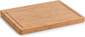 1x Rechthoekige luxe bamboe houten snijplanken met sapgroef 46 cm - Zeller - Keukenbenodigdheden - Kookbenodigdheden - Snijplanken/serveerplanken - Houten broodplanken - Snijplanken van hout
