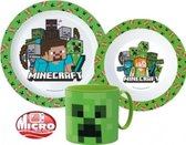 MINECRAFT ontbijtset - dinner set - servies - 3 delig