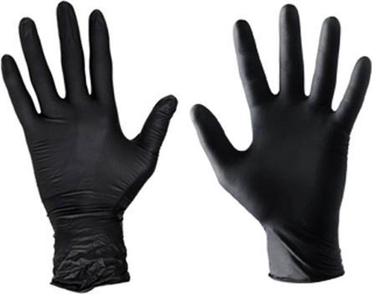 Wegwerp handschoenen - Nitril handschoenen - Zwart - XL - Poedervrij - 200 stuks - 2WINS