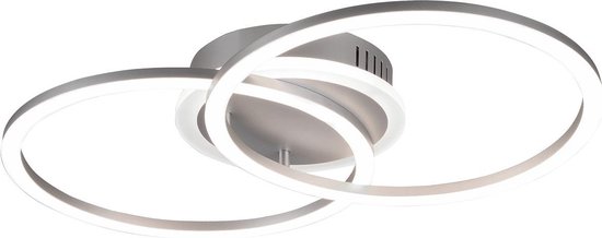 LED Plafondlamp - Plafondverlichting - Trion Venda - 25W - Warm Wit 3000K - Dimbaar - Rond - Mat Titaan - Aluminium