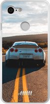 Google Pixel 3 Hoesje Transparant TPU Case - Silver Sports Car #ffffff