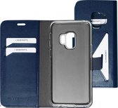 Mobiparts hoesje geschikt voor Samsung Galaxy S9 - Wallet/Boekhoesje - Eco Leer - Magneet Sluiting - Opberg vakken - Blauw