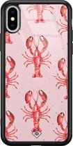 iPhone XS Max hoesje glass - Lobster all the way | Apple iPhone Xs Max case | Hardcase backcover zwart