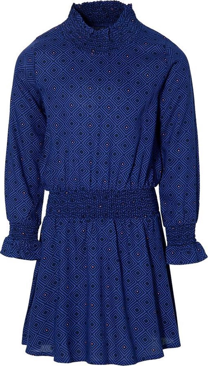 Quapi jurk Dalina blauw retro print - maat 98/104
