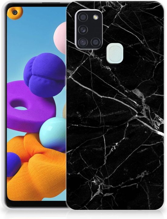 Laag Competitief Getuigen Smartphone hoesje Samsung Galaxy A21s Transparant Hoesje Marmer Zwart |  bol.com