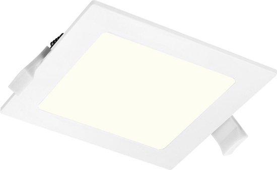 LED Downlight Slim Pro - Aigi Suno - Inbouw Vierkant 9W - Natuurlijk Wit 4000K - Mat Wit - Kunststof