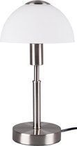 LED Tafellamp - Tafelverlichting - Trion Dans - E14 Fitting - Rond - Mat Nikkel - Aluminium - BSE