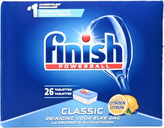 30 Pastilles pour Lave Vaisselle Finish PowerBall Classic