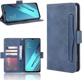 Oppo Find X2 Lite/Reno 3 Portemonnee Hoesje Met Kaarthouder Blauw