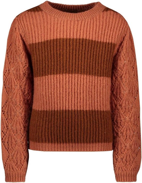 Like Flo Meisjes sweaters Like Flo Flo girls knitted ajour sweater Blush  164 | bol.com