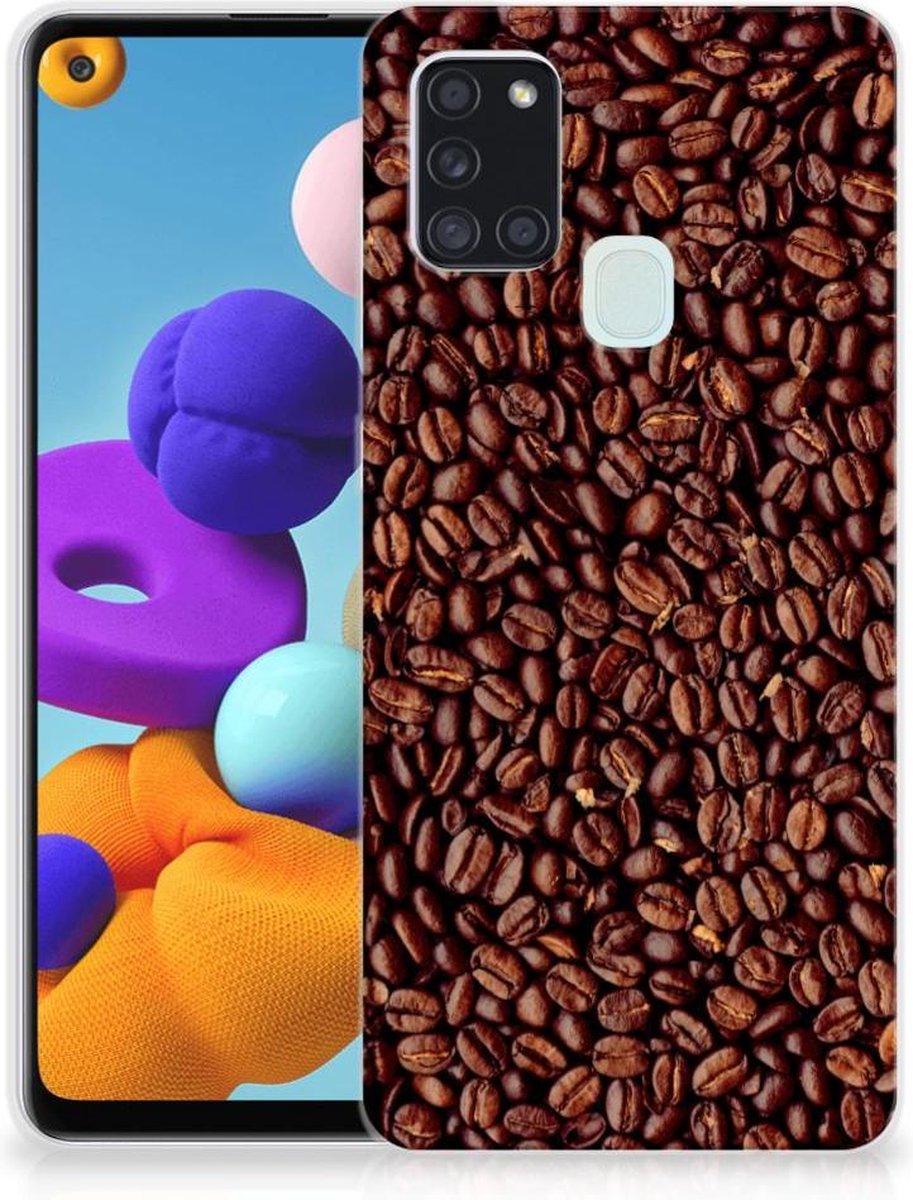 Samsung Galaxy A21s Siliconen Case Koffiebonen