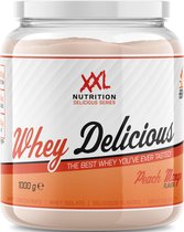 XXL Nutrition - Whey Delicious - Wei-eiwitpoeder met BCAA & Glutamine, Proteïne poeder, Eiwit shake, Whey Protein - Perzik Mango - 450 gram