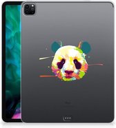 Hoes iPad Pro 12.9 (2020) | iPad Pro 12.9 (2021) Tablet Backcover met foto Super als Sinterklaas Cadeautje Panda Color met transparant zijkanten