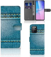 Wallet Book Case Samsung S10 Lite Telefoon Hoesje Jeans